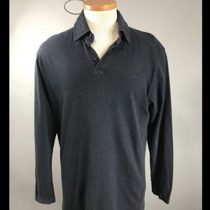 longchamp Paris Cashmere Long sleeve polo Medium Large Vtg Made In Italy